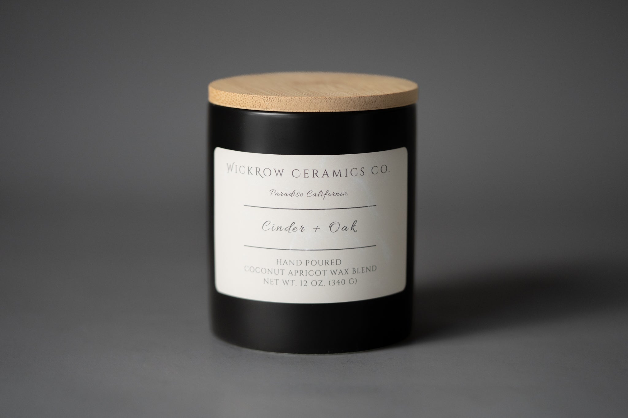 Cinder + Oak - Ceramic Candle