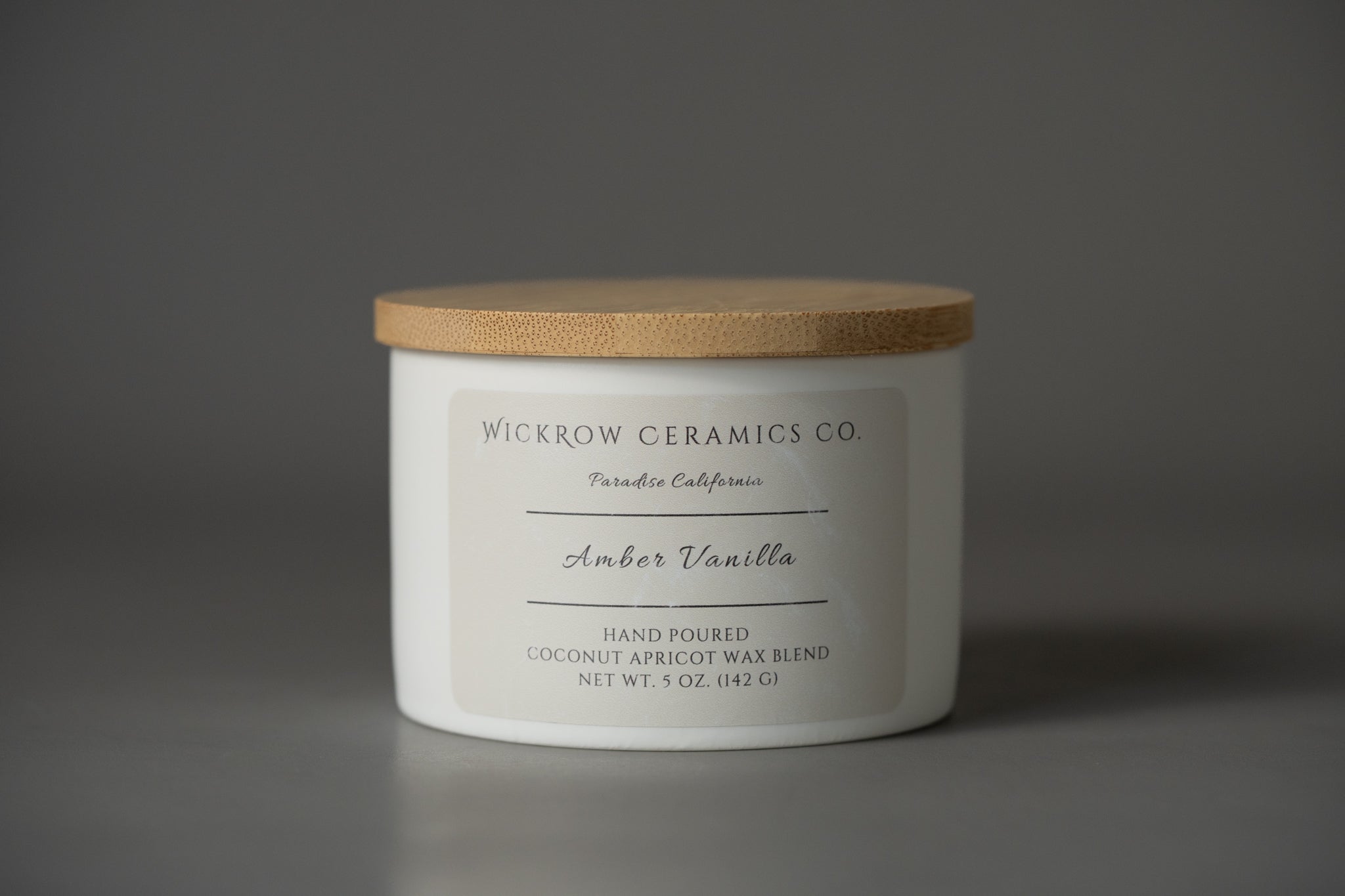 Amber Vanilla - Ceramic Candle