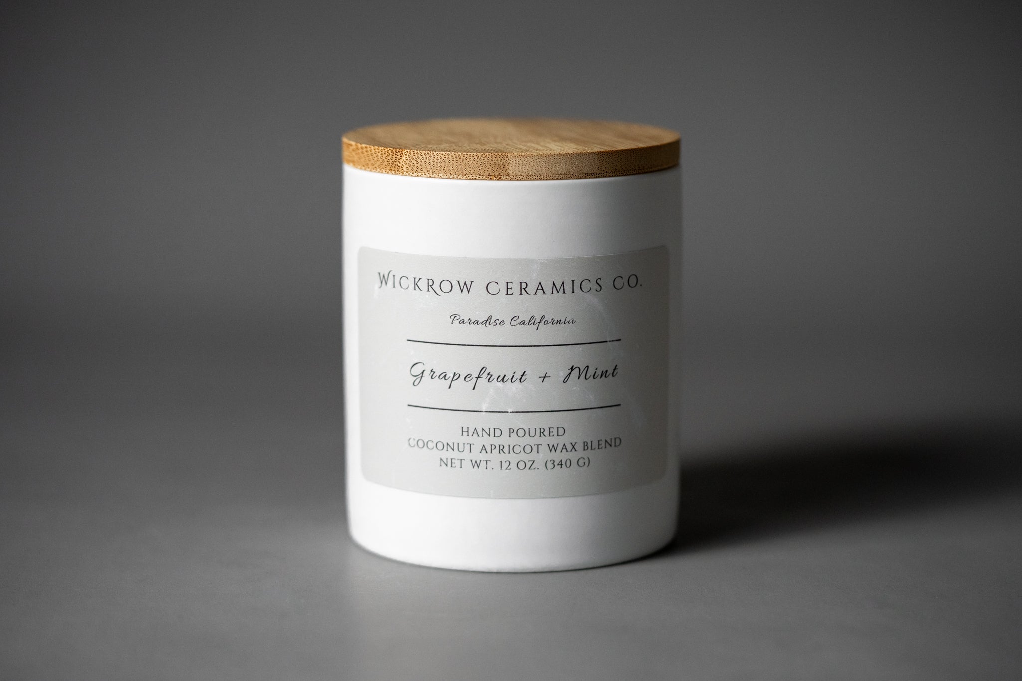 Grapefruit + Mint - Ceramic Candle
