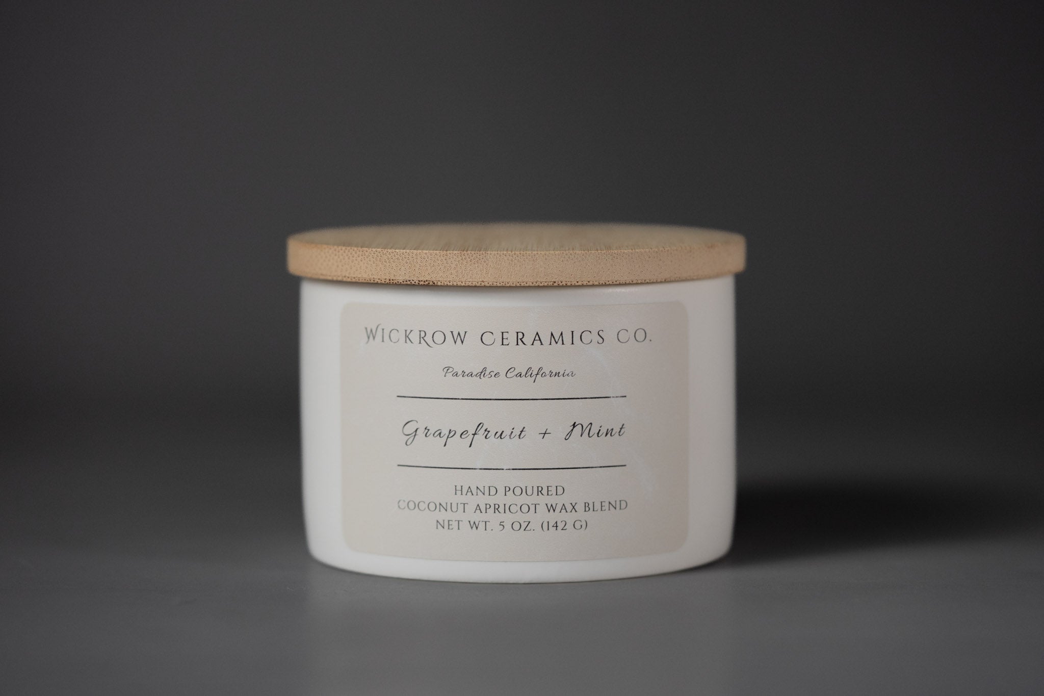 Grapefruit + Mint - Ceramic Candle